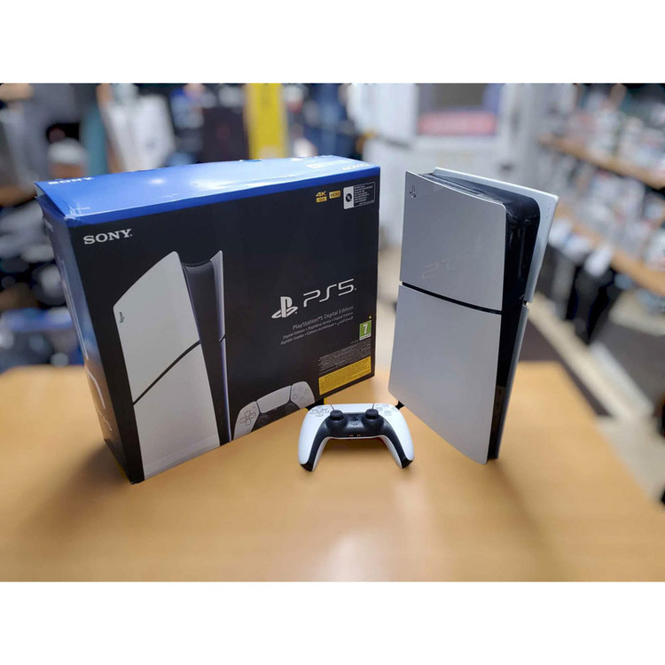 کنسول بازی سونی مدل PlayStation 5 Slim Digital Edition ظرفیت 825 گیگابایت ریجن CFI-2116 اروپا به همراه دسته اضافی و پایه شارژر